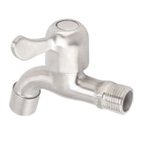 Washing Machine Tub Tap Faucet Stainless Steel Wall Mounted Single Cold Water Tap with Bubbler and Water Valve