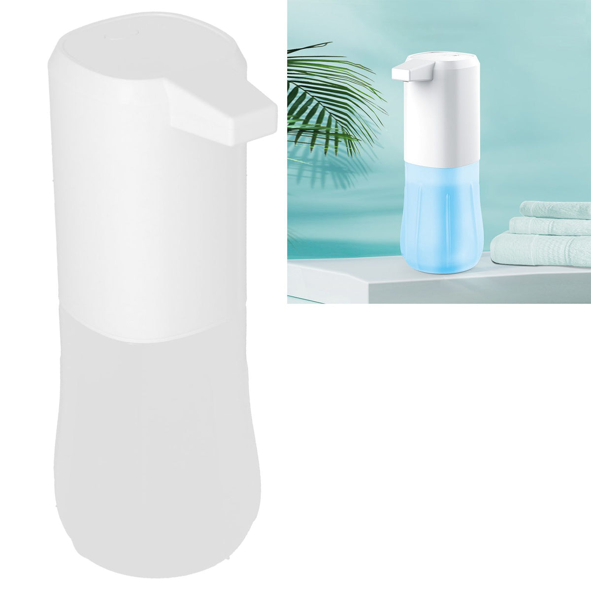 600ml Soap Dispenser Large Capacity Induction Electric Automatic Soap Dispenser for Home BathroomWhite Spray Type