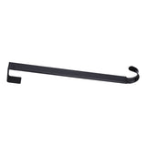 Retractable Door Wreath Hook Adjustable No Punch Door Wreath Hanger Christmas OrnamentBlack - Close-Up Angle