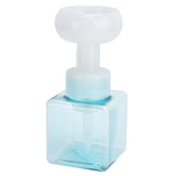250ml Foaming Bottle PETG Plastic Flower Foam Dispenser Square Bottles for Cosmetic PackagingTransparent Blue