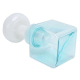 250ml Foaming Bottle PETG Plastic Flower Foam Dispenser Square Bottles for Cosmetic PackagingTransparent Blue