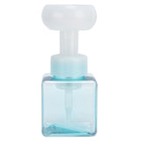 250ml Foaming Bottle PETG Plastic Flower Foam Dispenser Square Bottles for Cosmetic PackagingTransparent Blue