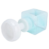 250ml Foaming Bottle PETG Plastic Flower Foam Dispenser Square Bottles for Cosmetic PackagingTransparent Blue