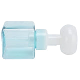 250ml Foaming Bottle PETG Plastic Flower Foam Dispenser Square Bottles for Cosmetic PackagingTransparent Blue