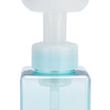 250ml Foaming Bottle PETG Plastic Flower Foam Dispenser Square Bottles for Cosmetic PackagingTransparent Blue