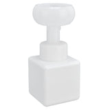 250ml Foaming Bottle PETG Plastic Flower Foam Dispenser Square Bottles for Cosmetic PackagingWhite