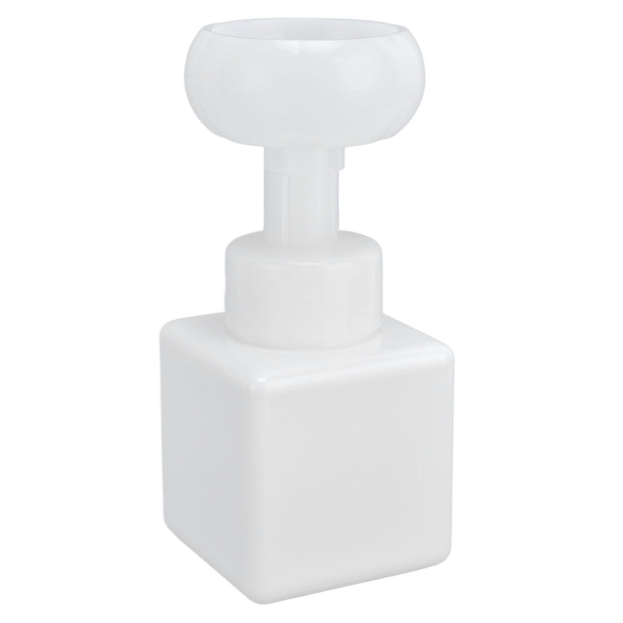 250ml Foaming Bottle PETG Plastic Flower Foam Dispenser Square Bottles for Cosmetic PackagingWhite