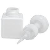 250ml Foaming Bottle PETG Plastic Flower Foam Dispenser Square Bottles for Cosmetic PackagingWhite - Side View