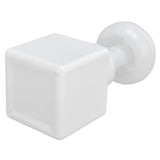 250ml Foaming Bottle PETG Plastic Flower Foam Dispenser Square Bottles for Cosmetic PackagingWhite - Close-Up Angle