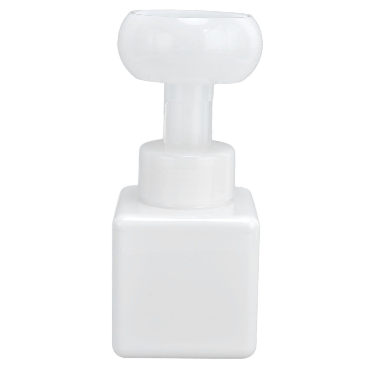 250ml Foaming Bottle PETG Plastic Flower Foam Dispenser Square Bottles for Cosmetic PackagingWhite