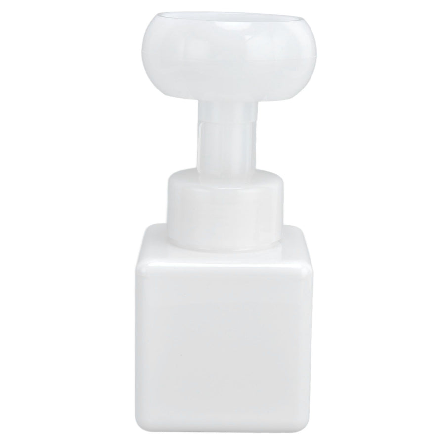 250ml Foaming Bottle PETG Plastic Flower Foam Dispenser Square Bottles for Cosmetic PackagingWhite