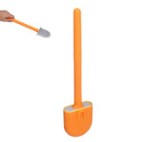 Wall Mounted Toilet Brush Drying Holder Set with Detachable Handle Cleaning Tool for Home Hotel BathroomOrange - Extra Image