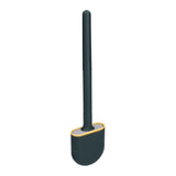 Wall Mounted Toilet Brush Drying Holder Set with Detachable Handle Cleaning Tool for Home Hotel BathroomGreen