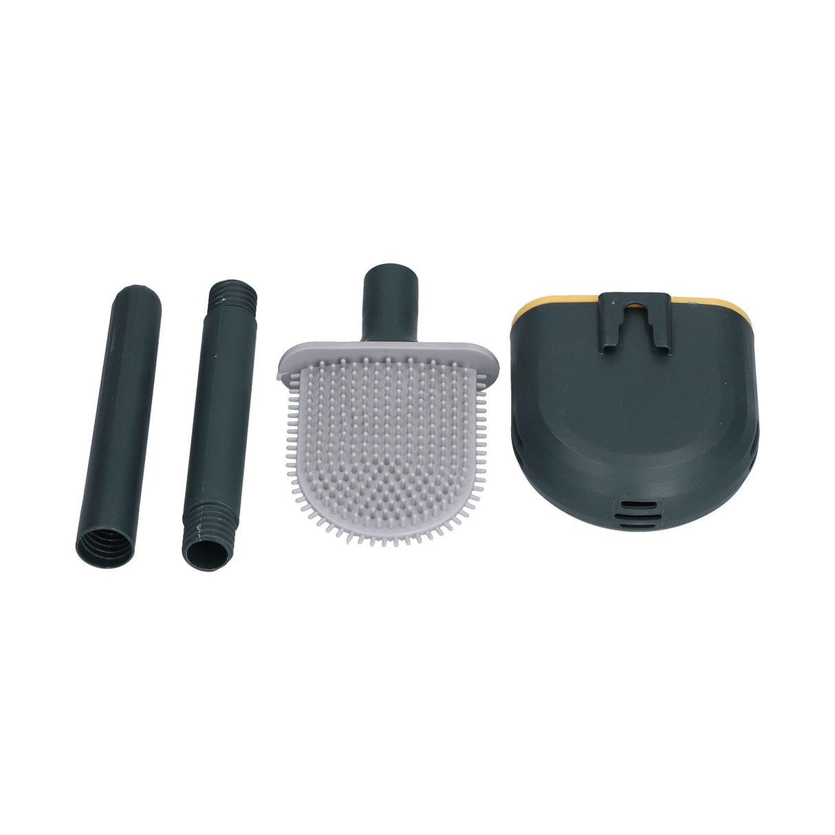 Wall Mounted Toilet Brush Drying Holder Set with Detachable Handle Cleaning Tool for Home Hotel BathroomGreen