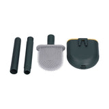 Wall Mounted Toilet Brush Drying Holder Set with Detachable Handle Cleaning Tool for Home Hotel BathroomGreen