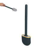 Wall Mounted Toilet Brush Drying Holder Set with Detachable Handle Cleaning Tool for Home Hotel BathroomGreen