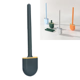 Wall Mounted Toilet Brush Drying Holder Set with Detachable Handle Cleaning Tool for Home Hotel BathroomGreen