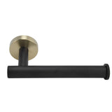 Wall Mounted Toilet Paper Holder 304 Stainless Steel Tissue Roll Holder for Bathroom Toilet Black Gold - Side View