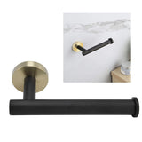 Wall Mounted Toilet Paper Holder 304 Stainless Steel Tissue Roll Holder for Bathroom Toilet Black Gold - Extra Image