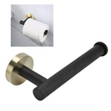 Wall Mounted Toilet Paper Holder 304 Stainless Steel Tissue Roll Holder for Bathroom Toilet Black Gold - Extra Image