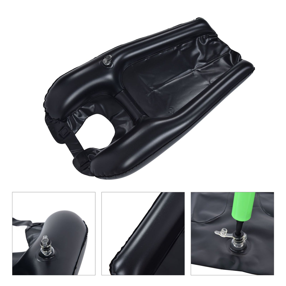 Inflatable Shampoo Bowl Portable Hair Washing Tray with Inflator Pump Lightweight Shampoo Basin