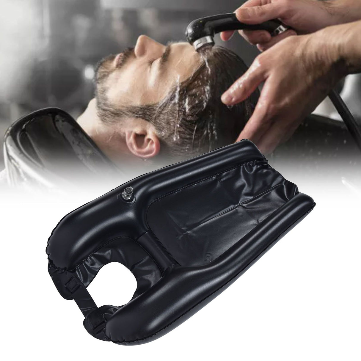 Inflatable Shampoo Bowl Portable Hair Washing Tray with Inflator Pump Lightweight Shampoo Basin