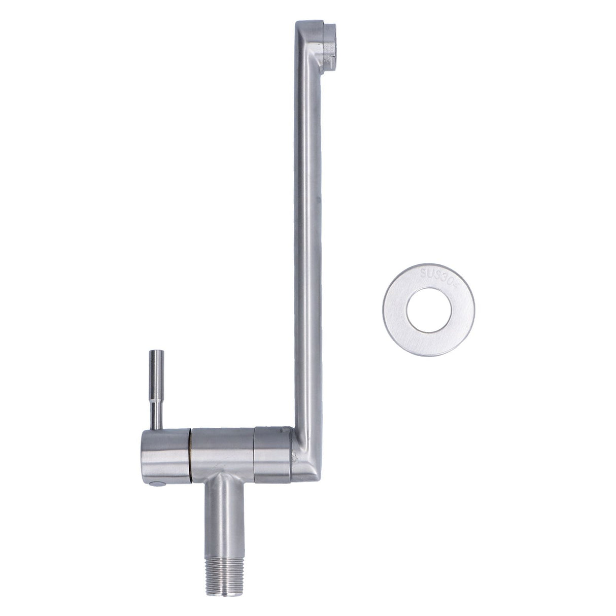 G1/2 Lengthen Water Faucet 304 Stainless Steel Single Cold Water Tap for Kitchen Balcony Mop Pool