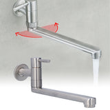 G1/2 Lengthen Water Faucet 304 Stainless Steel Single Cold Water Tap for Kitchen Balcony Mop Pool