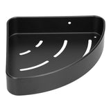 Shower Shelf Wall Mounted Triangular Corner Shelves Storage Rack Organizer for Home Bathroom Rest Room Black