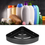 Shower Shelf Wall Mounted Triangular Corner Shelves Storage Rack Organizer for Home Bathroom Rest Room Black