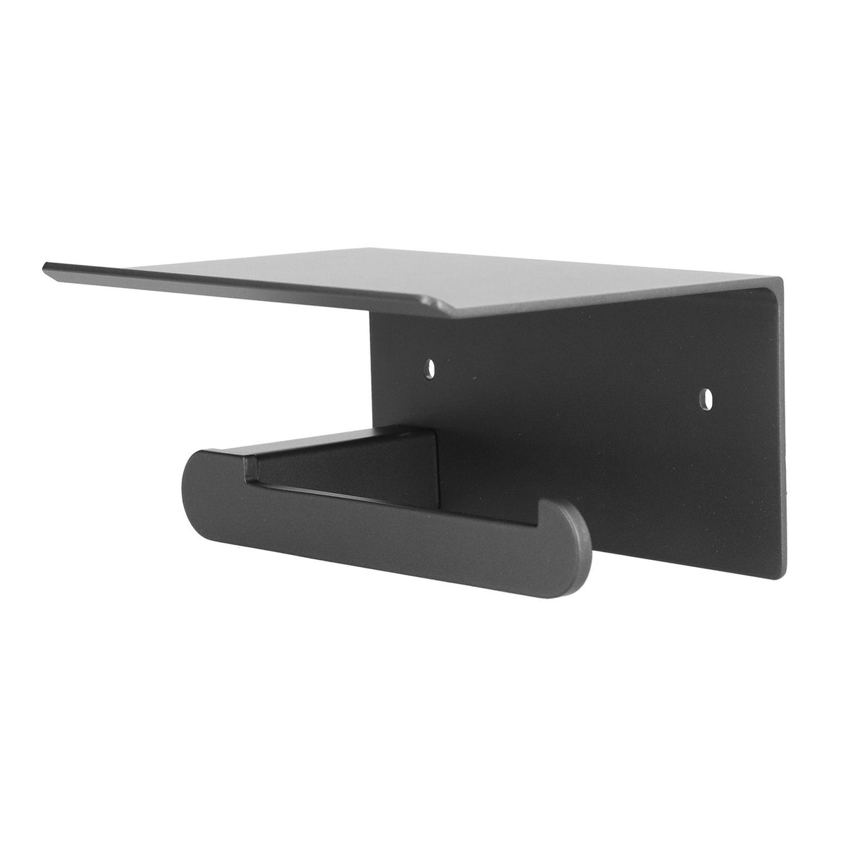 Toilet Paper Holder Stainless Steel Wall Mounted Toilet Paper Roll Holder with Shelf Matte Black for Bathroom