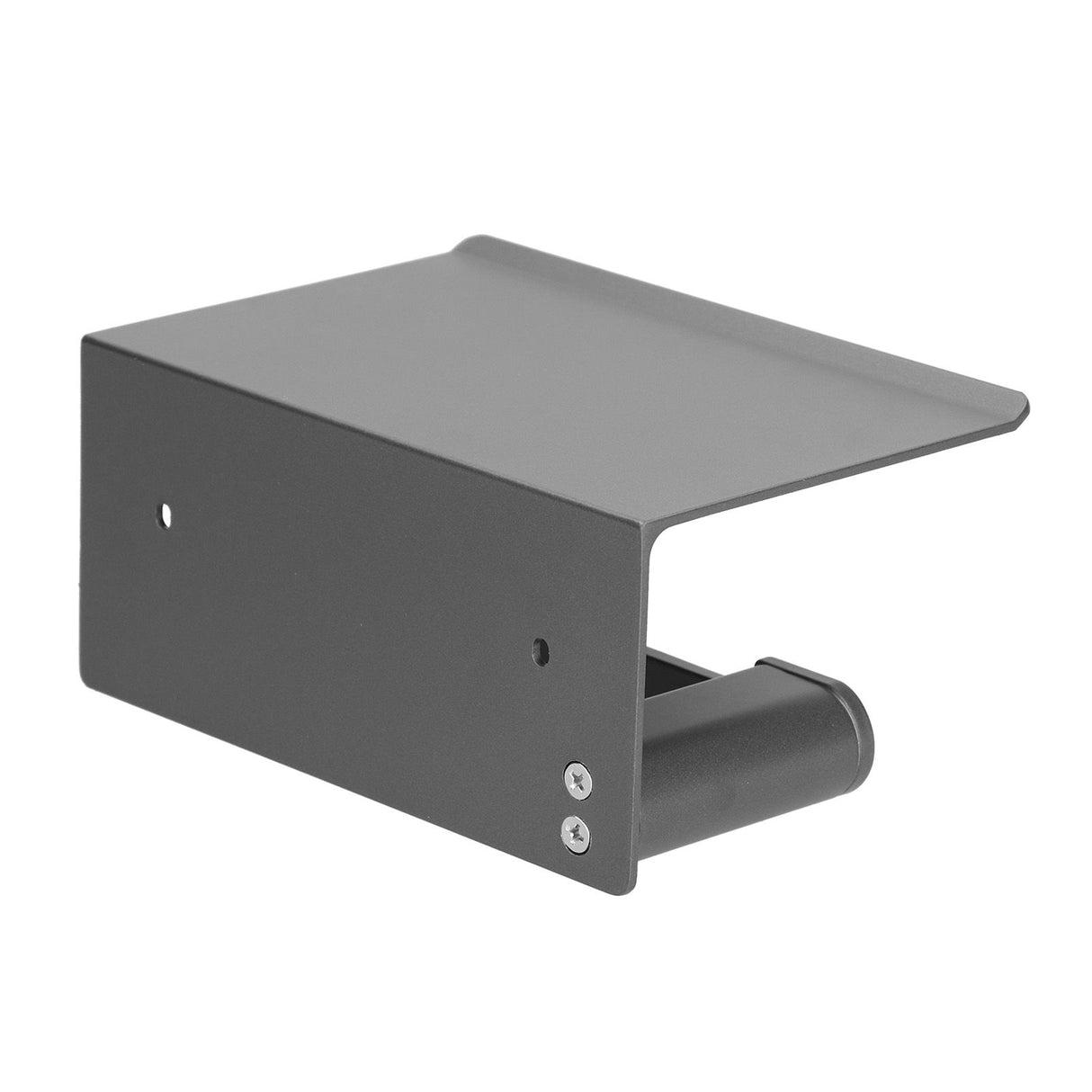 Toilet Paper Holder Stainless Steel Wall Mounted Toilet Paper Roll Holder with Shelf Matte Black for Bathroom