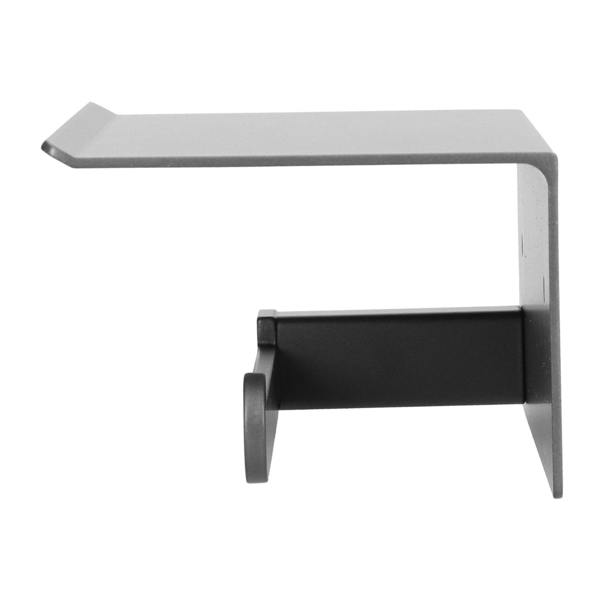 Toilet Paper Holder Stainless Steel Wall Mounted Toilet Paper Roll Holder with Shelf Matte Black for Bathroom