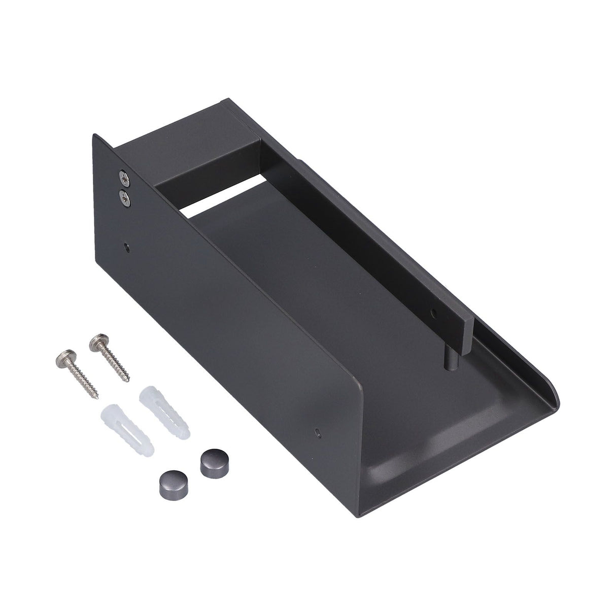 Toilet Paper Holder Aluminium Alloy Anti Rust Bathroom Phone Holder Gray Widen Punch Installation