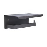 Toilet Paper Holder Aluminium Alloy Anti Rust Bathroom Phone Holder Gray Widen Punch Installation - Close-Up Angle
