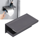 Toilet Paper Holder Aluminium Alloy Anti Rust Bathroom Phone Holder Gray Widen Punch Installation