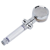 Turbocharged Fan Shower Head Handheld Propeller Driven 360° Rotation G1/2 Thread Detachable for Water SavingGold