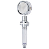 Turbocharged Fan Shower Head Handheld Propeller Driven 360° Rotation G1/2 Thread Detachable for Water SavingGold