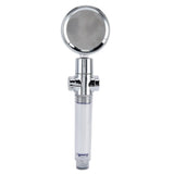 Turbocharged Fan Shower Head Handheld Propeller Driven 360° Rotation G1/2 Thread Detachable for Water SavingGold - Low Angle