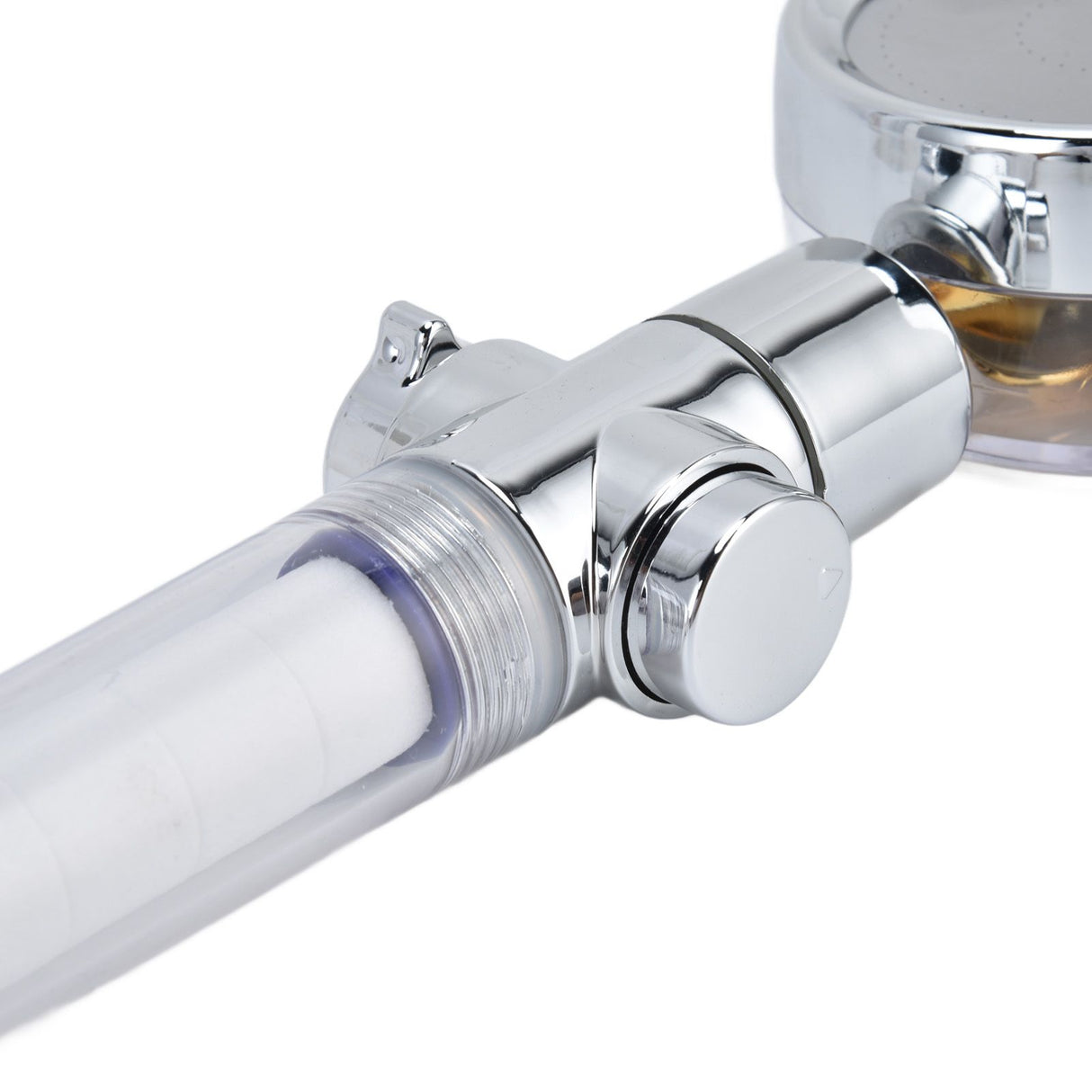 Turbocharged Fan Shower Head Handheld Propeller Driven 360° Rotation G1/2 Thread Detachable for Water SavingGold