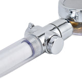 Turbocharged Fan Shower Head Handheld Propeller Driven 360° Rotation G1/2 Thread Detachable for Water SavingGold