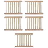 5pcs Bamboo Soap Dish Waterproof Antislip Wooden Bar Soap Holder for Shower Bathroom Kitchen - Extra Image