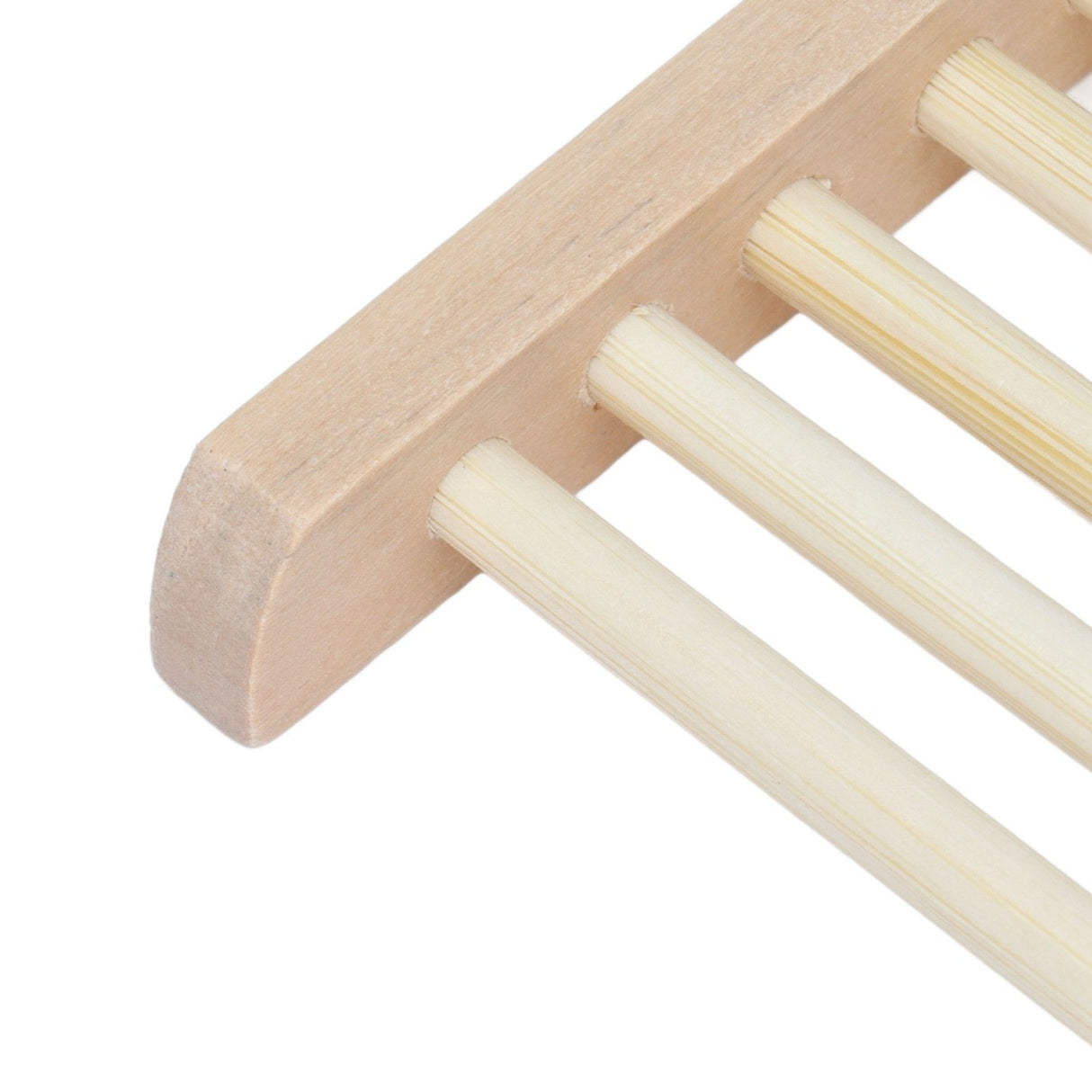 5pcs Bamboo Soap Dish Waterproof Antislip Wooden Bar Soap Holder for Shower Bathroom Kitchen