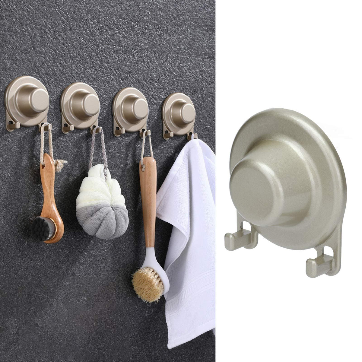 Wall Hole Decorative Cover Hooks ABS Self Adhesive Vent Reserved Drill Hole Decor Cover With Hooks for HomeHigh Cover with Hook Gold