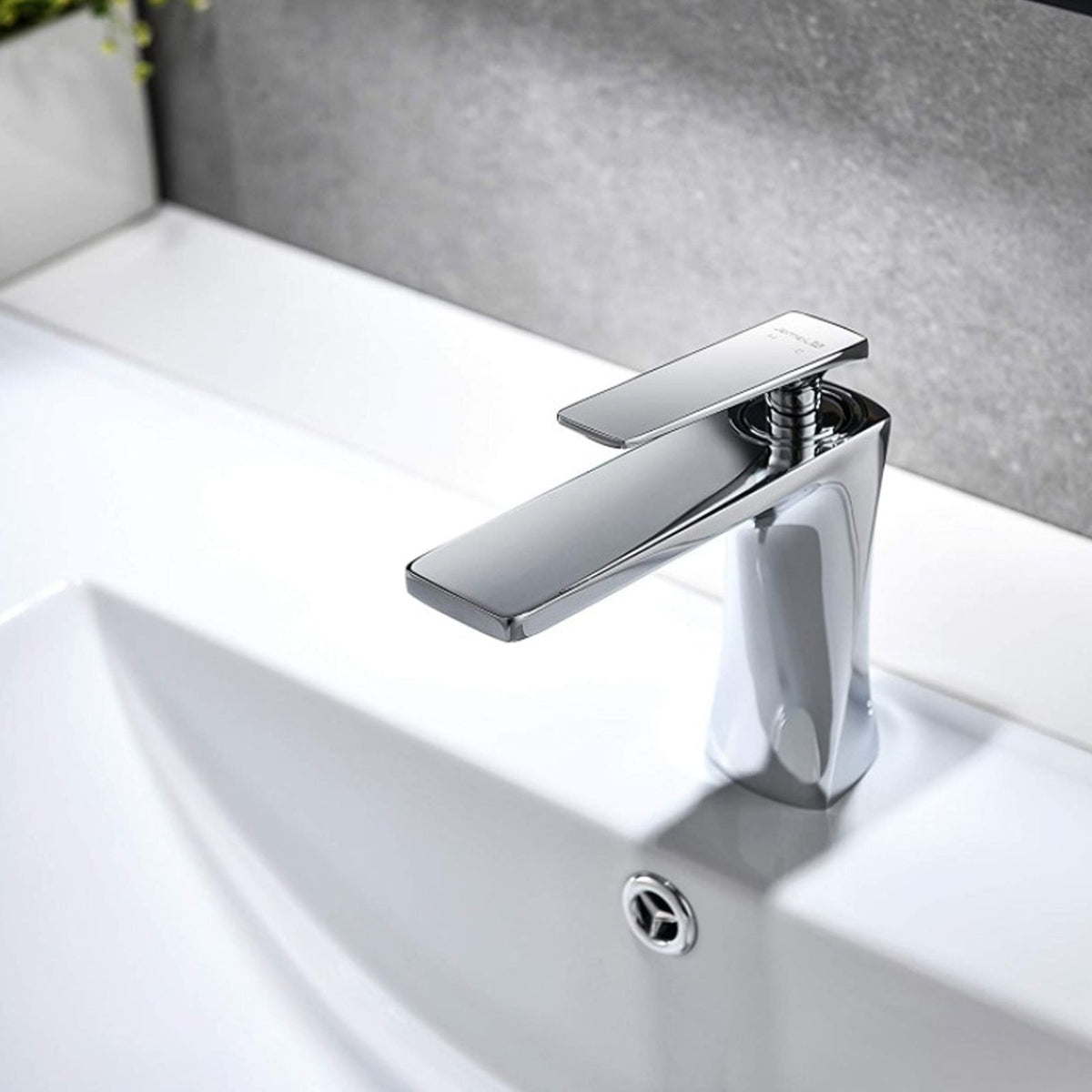 G1/2 Basin Faucet Copper Hot Cold Sink Faucet Exquisite Bathroom Water Tap for Kitchen Toilet
