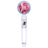 G1/2 High Pressure Fan Shower Head with Pause Switch 360 Degree Rotation Handheld Filter Detachable Shower SprayerRed