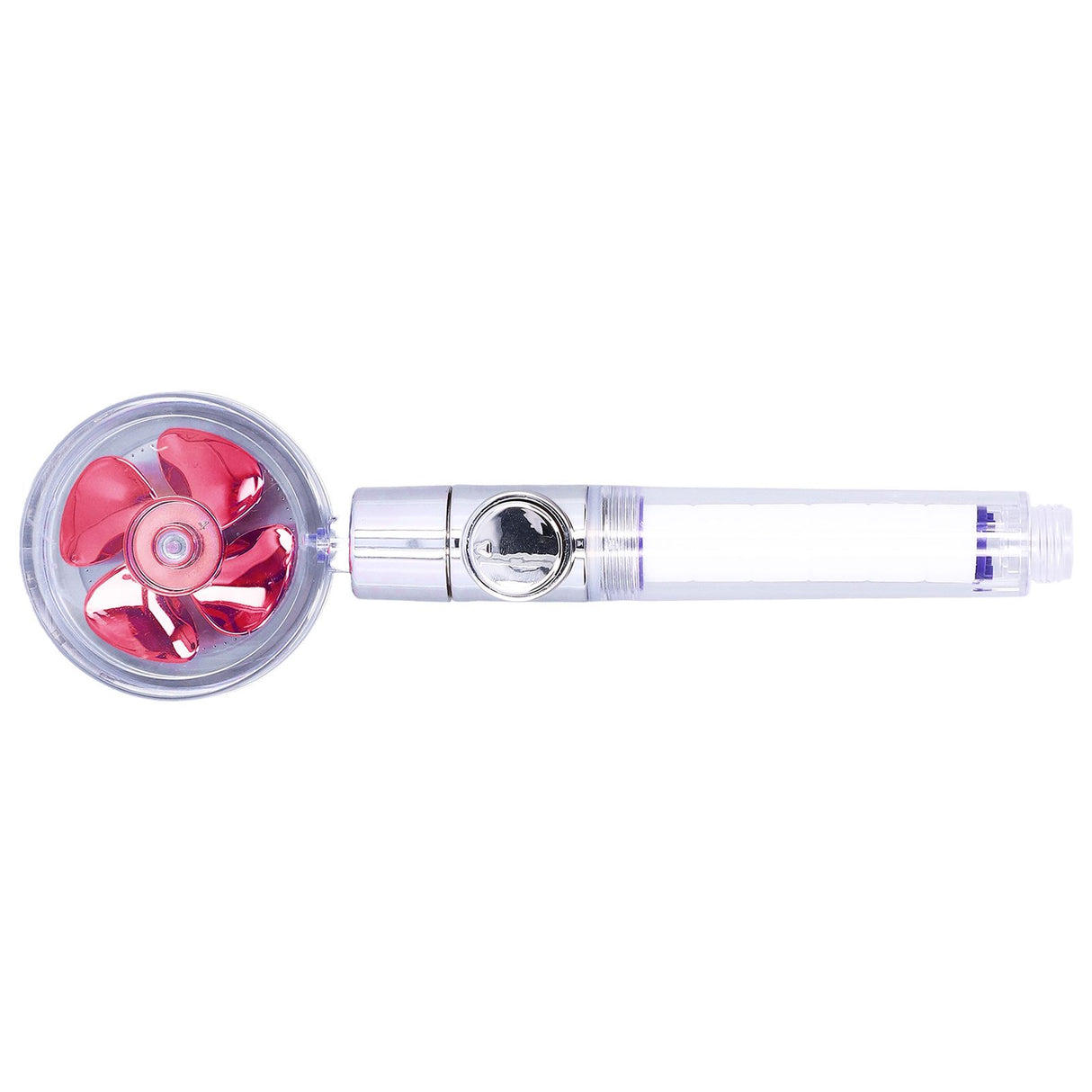 G1/2 High Pressure Fan Shower Head with Pause Switch 360 Degree Rotation Handheld Filter Detachable Shower SprayerRed