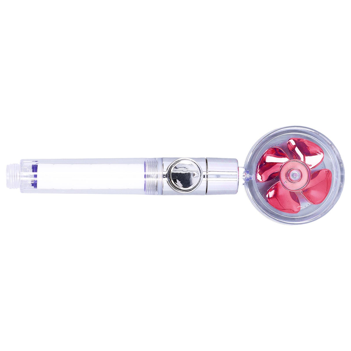 G1/2 High Pressure Fan Shower Head with Pause Switch 360 Degree Rotation Handheld Filter Detachable Shower SprayerRed