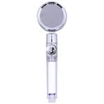 G1/2 High Pressure Fan Shower Head with Pause Switch 360 Degree Rotation Handheld Filter Detachable Shower SprayerRed