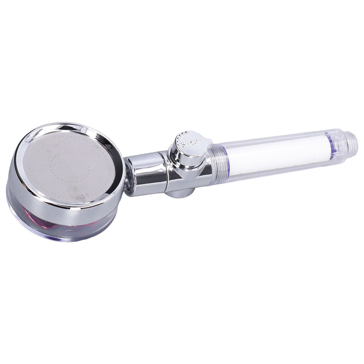 G1/2 High Pressure Fan Shower Head with Pause Switch 360 Degree Rotation Handheld Filter Detachable Shower SprayerRed